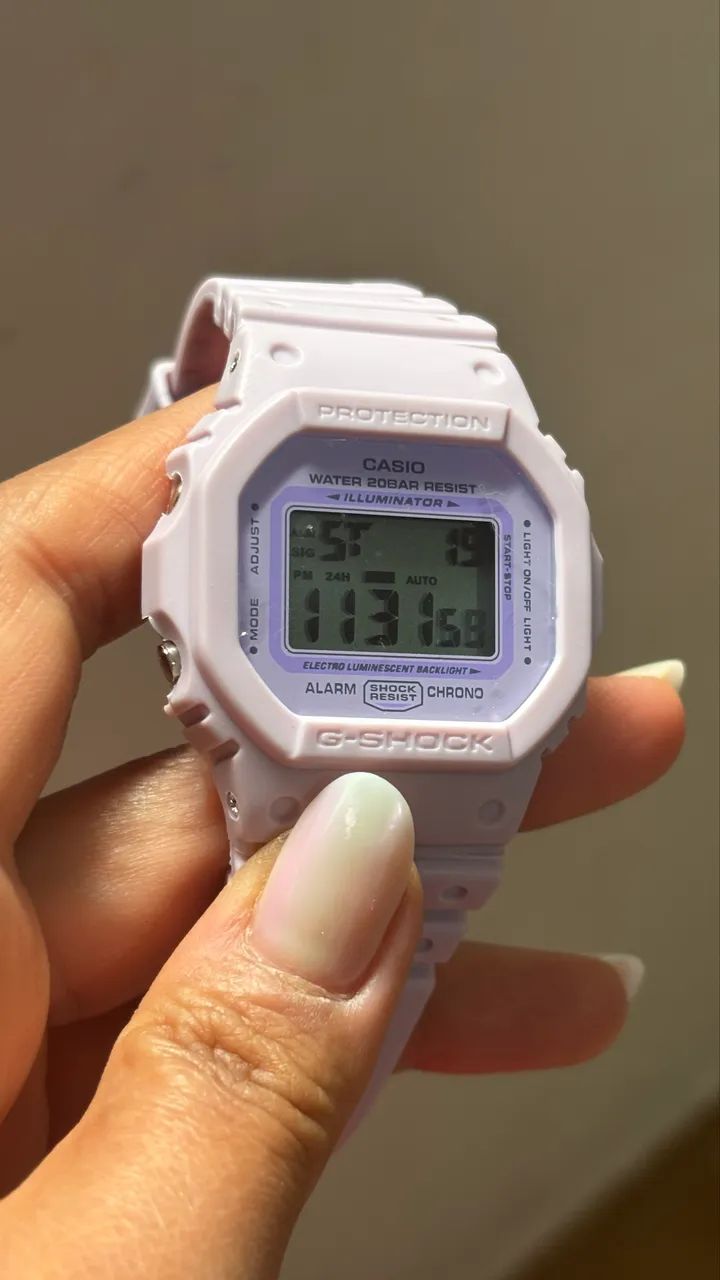 relógio casio g-shock na cor lilás