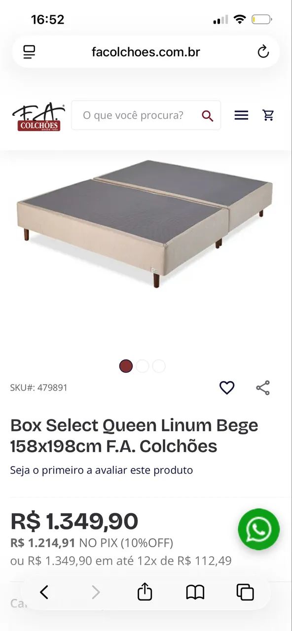Colchão Queen + Box Linum Bege - Foto 5