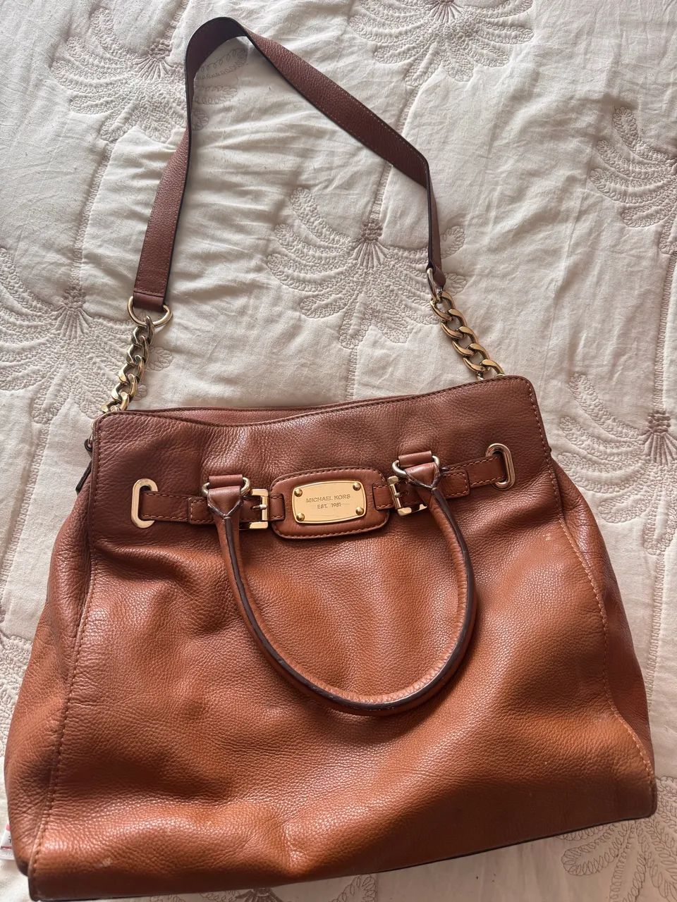 Bolsa couro Michael kors 
