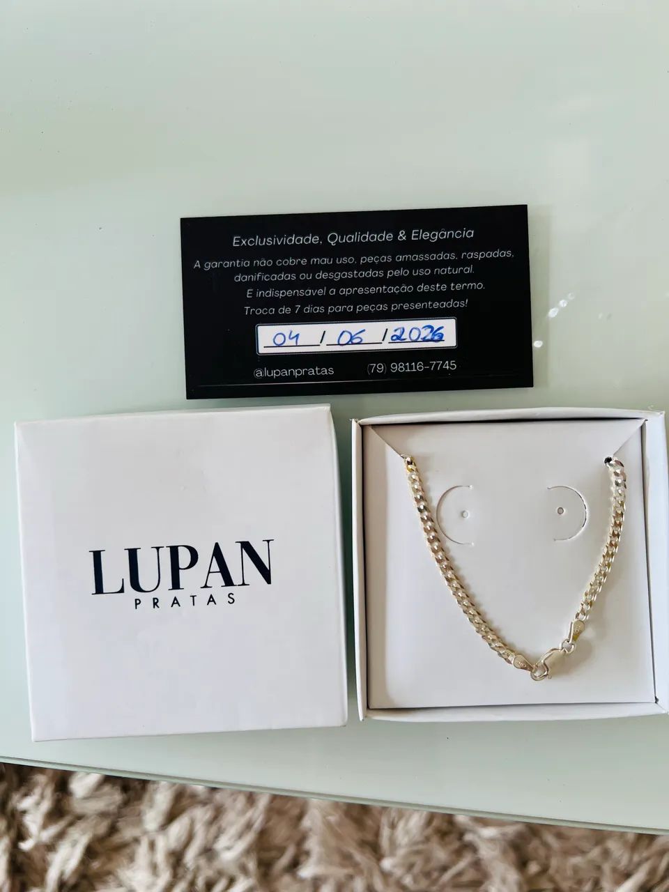 Pulseira em prata 925 modelo gourmet nova e linda  - Foto 5