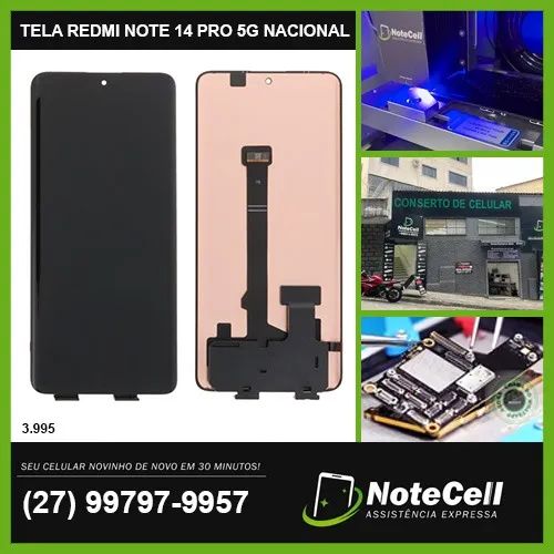 Tela/Display P/ Redmi Note 14 Pro 5G Pro Amoled Nacional - Instalação em 30 min!!
