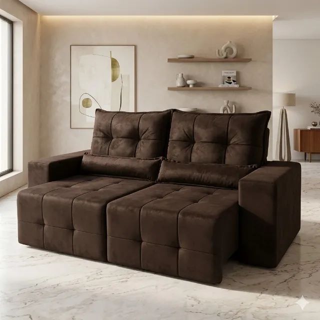 Sofa retratil e reclinavel novo (consulte cores)