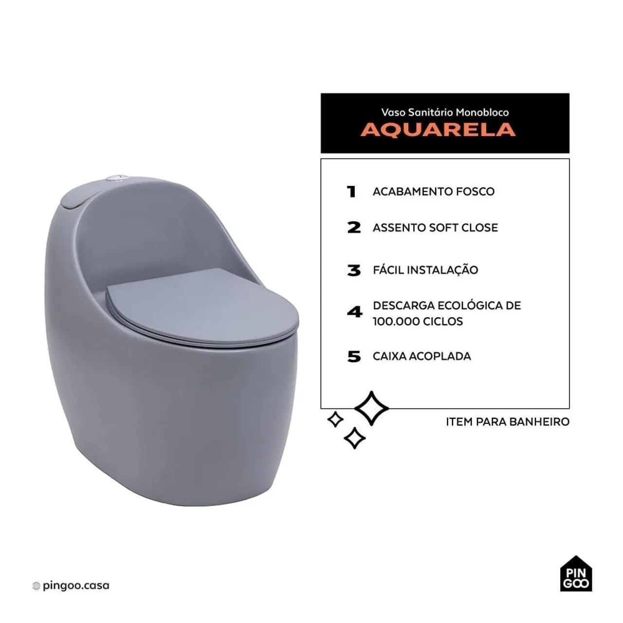 Vaso sanitário caixa acoplada pingo - Foto 2