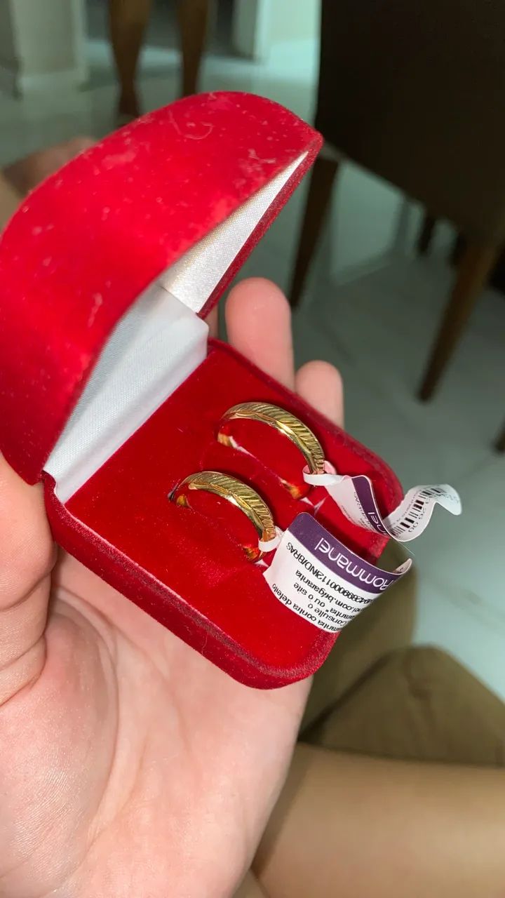 ALIANÇA BANHADA OURO 18k - Foto 2