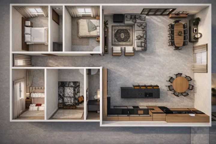 Projeto de Planta Baixa 3D | Visualize Sua Obra Antes de Construir - Foto 3