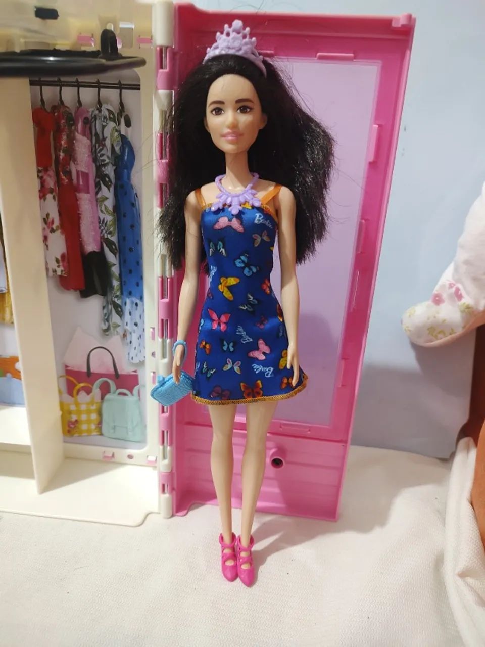 brinquedo closet rosa com boneca mattel - 32cm - Foto 3