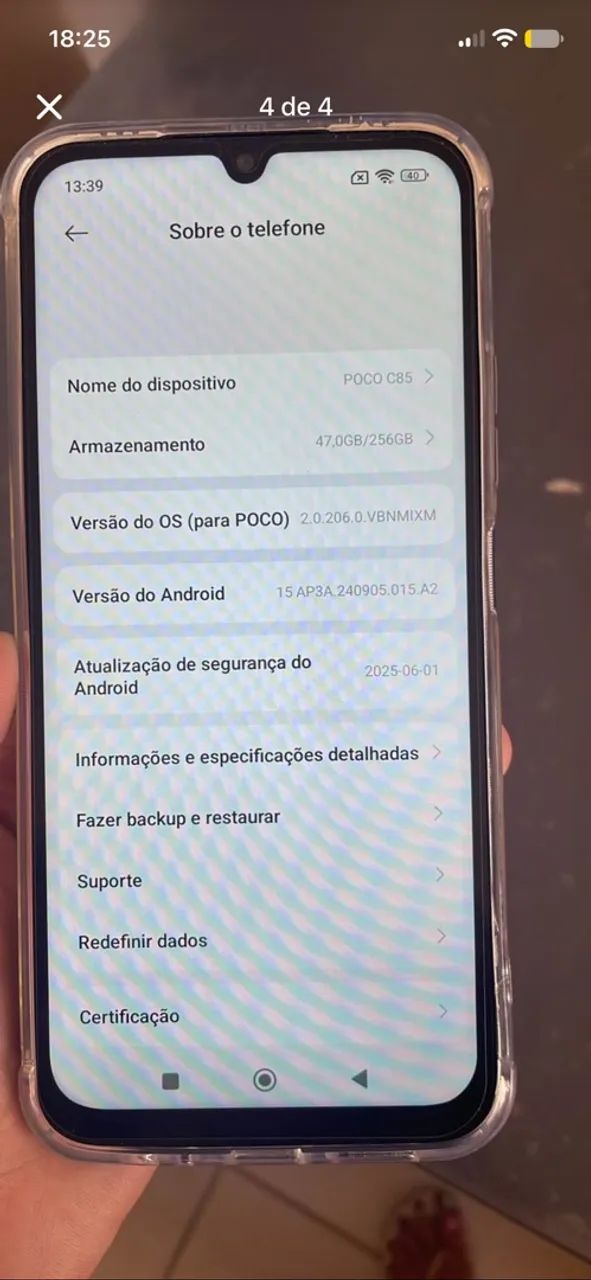 Xioami Poco C85 256gb de memória e 8gb de ram  - Foto 4