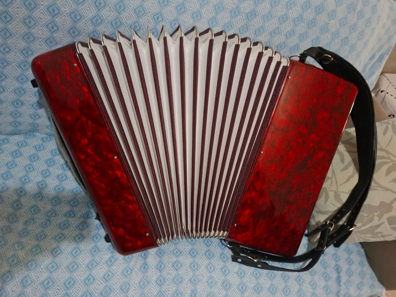 Acordeon Michael 120 baixos  vermelha  - Foto 5