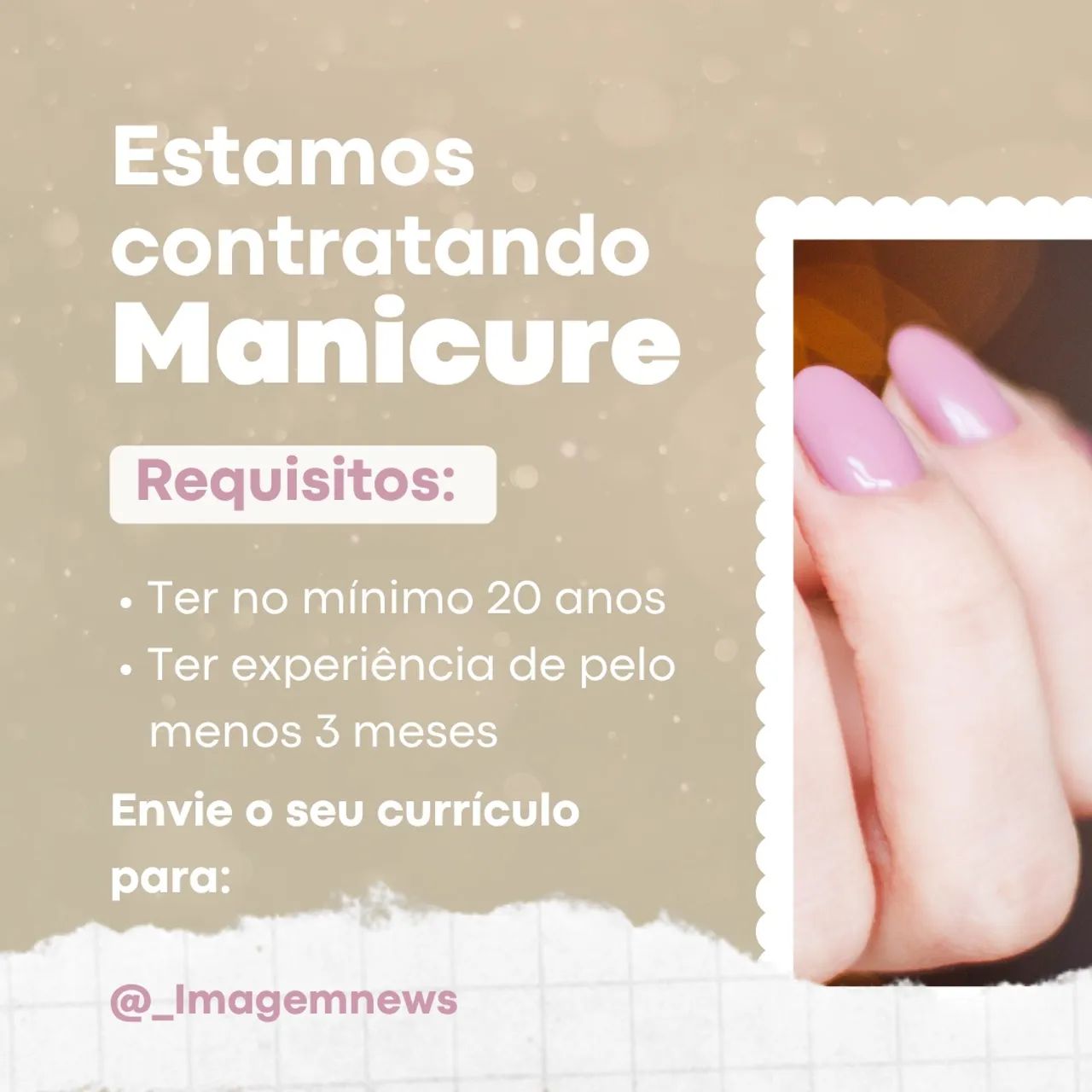 PRECISA-SE DE MANICURE 