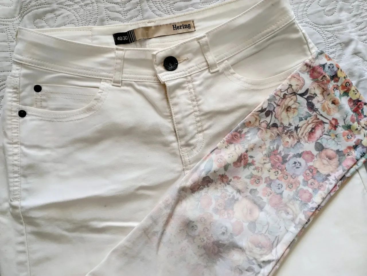 Calça Hering off white Tam 40