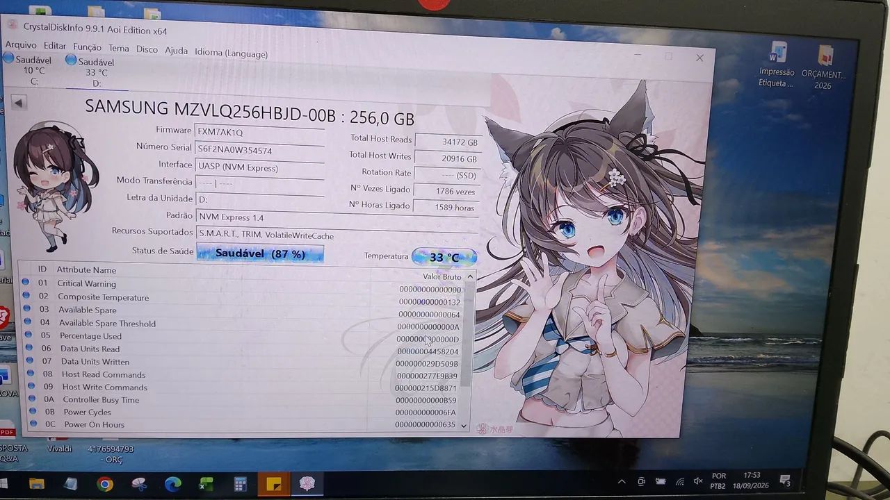 SSD nvme2 265gb