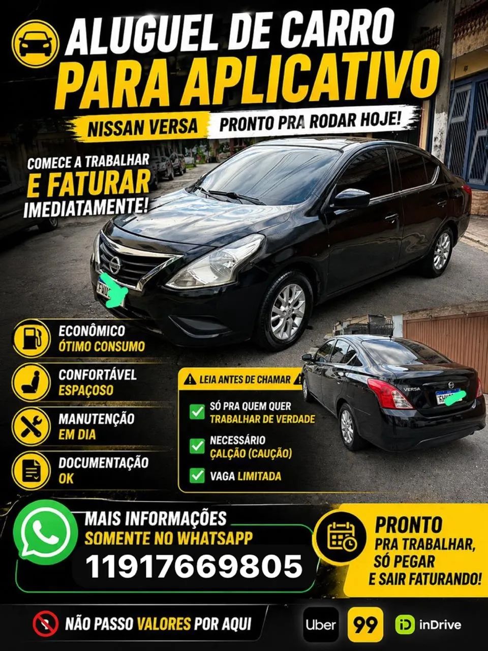CARRO DISPONÍVEL PARA ALUGUEL 