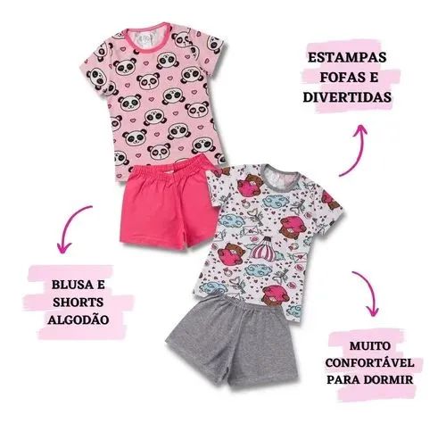 Pijama Infantil Verão Menina 4 ao 10 - Foto 2