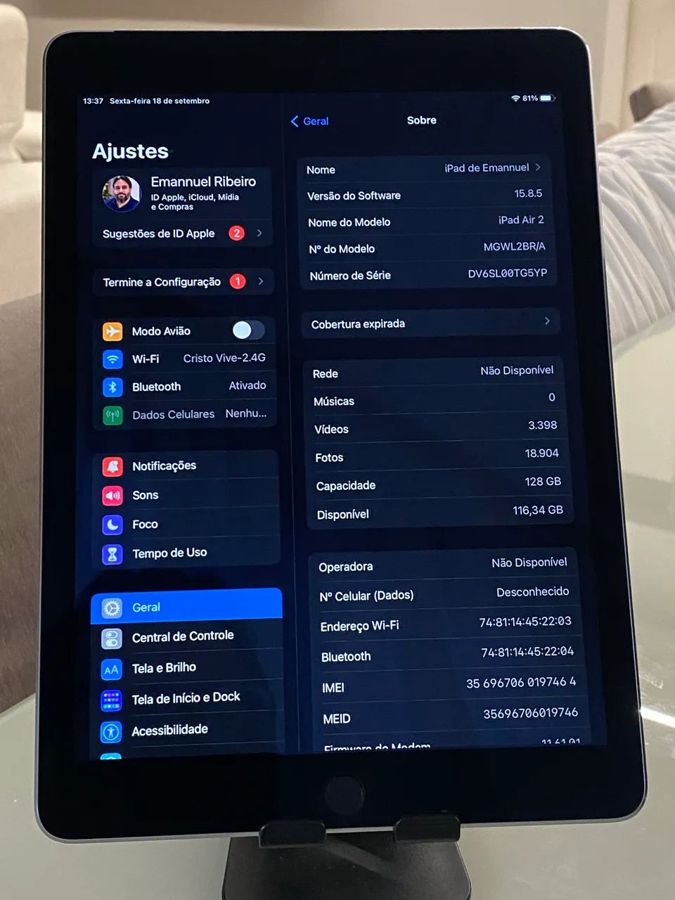 IPAD AIR 2 128GB Modelo A1567 - Foto 5