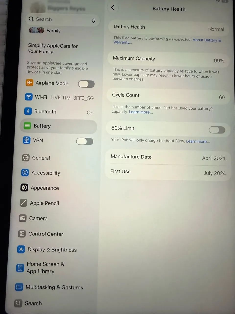 iPad Air m2 11 polegadas 256gb