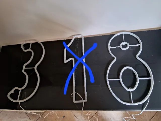Números led para decoração de festas 60 cm - Foto 3