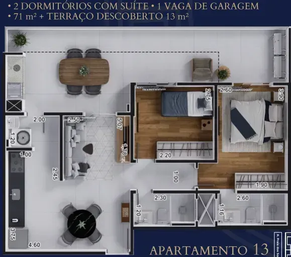 PLANTA 71m²