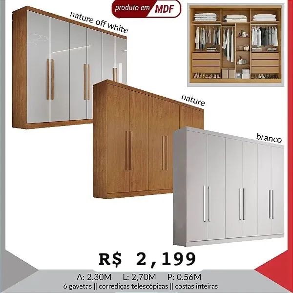 Guarda Roupa Alvorada 100% MDF - Promoção  - Foto 2