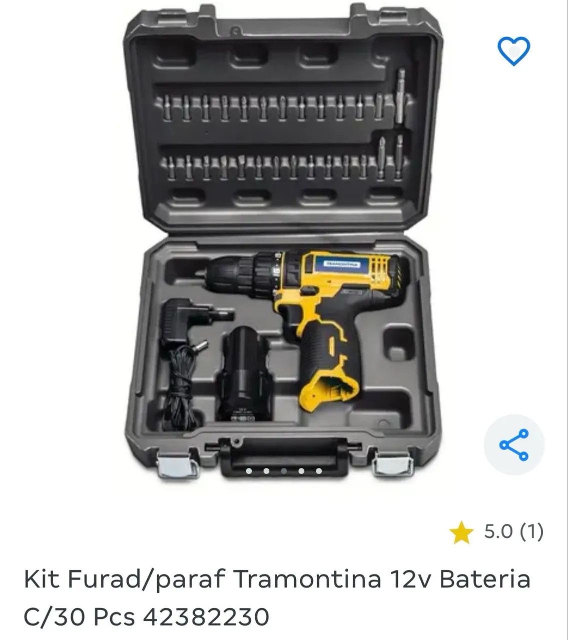 Parafusadeira Furadeira De Impacto Tramontina A Bateria 12 V 30 Peças Nova - Foto 4