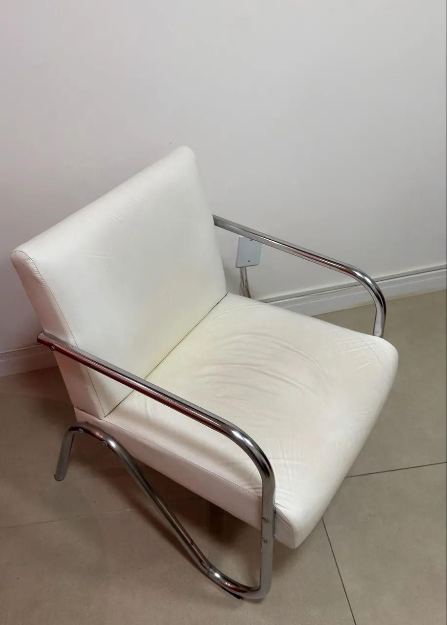 Poltrona Courino Branco (2 unidades) - Foto 4