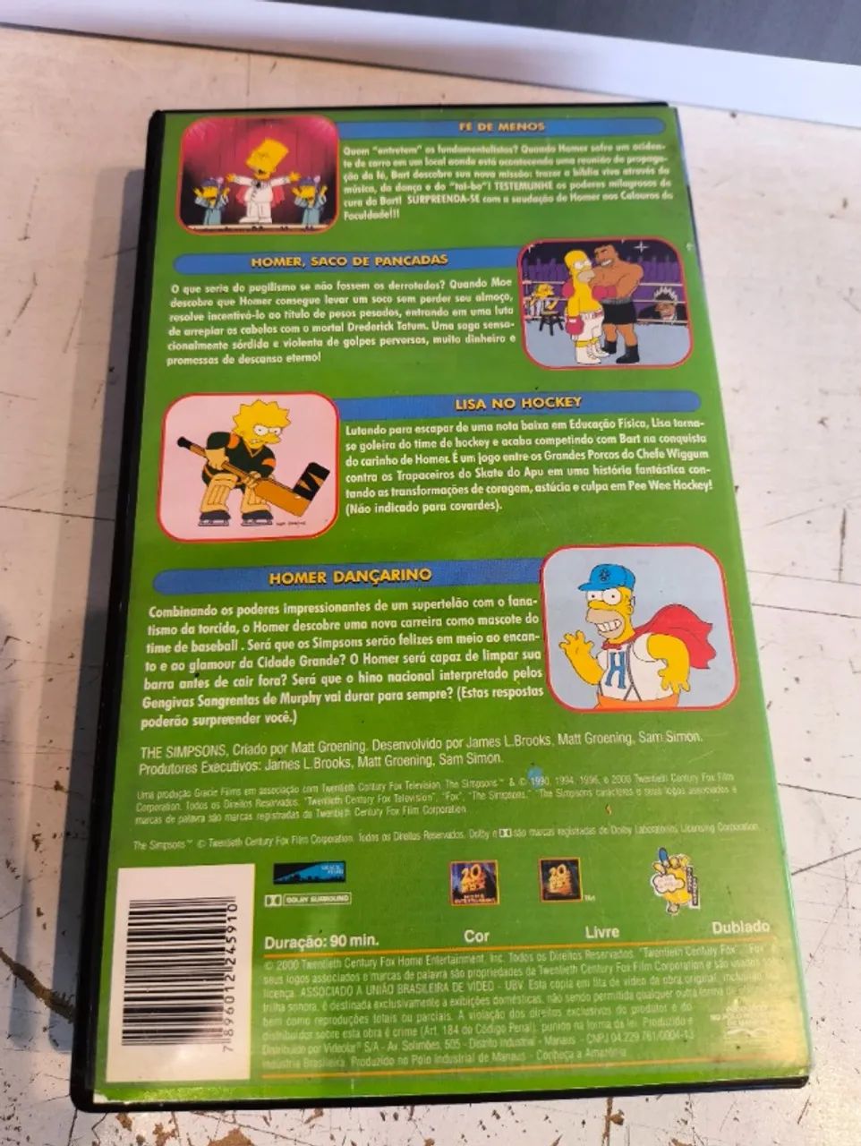 Fita VHS original da coleção Os Simpson intitulada /Em Seus Lugares, Posição de Largada AI - Foto 2