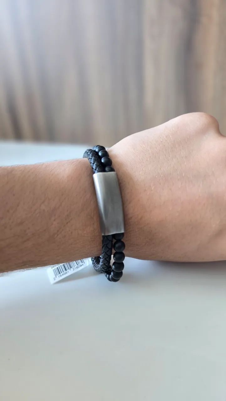 Pulseiras Masculinas Premium (Couro e Pedras verdadeiros)<br> - Foto 3