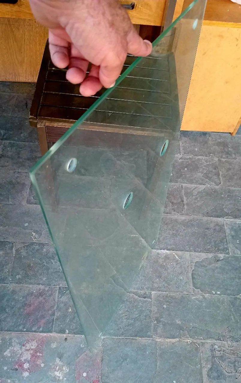 Tampo Pia Banheiro vidro Blindex 80x44.5cm
