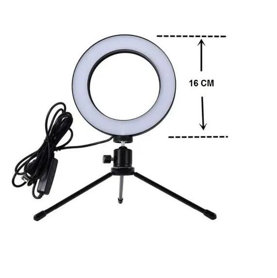 Ring Light Mesa 16cm  Com Tripe  - Foto 3