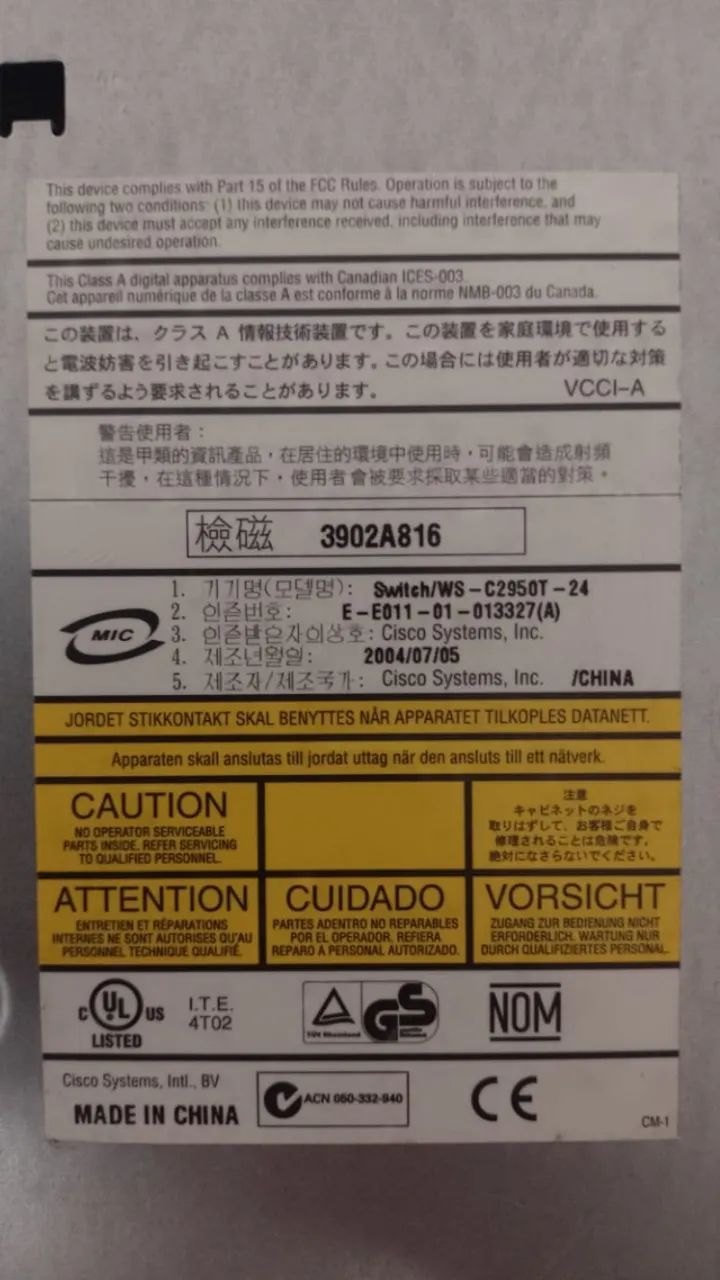 Switch Cisco Catalyst 2950 (WS-C2950T-24) - Gerenciável (100% OK) - Foto 4
