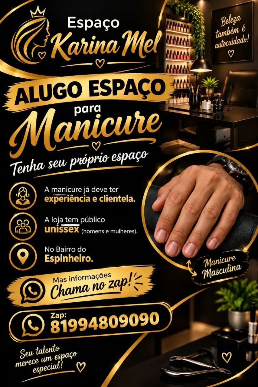 Alugo espaço para manicure 