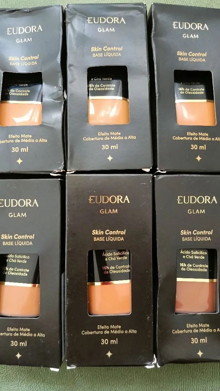 Base Líquida Glam Skin Control Eudora 30ml