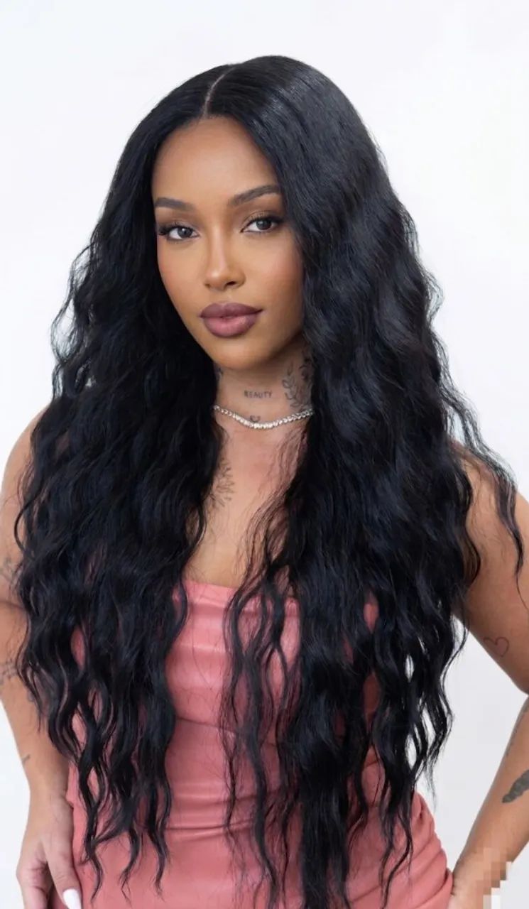 Lace Front Preta de 80 cm de comprimento  - Foto 4