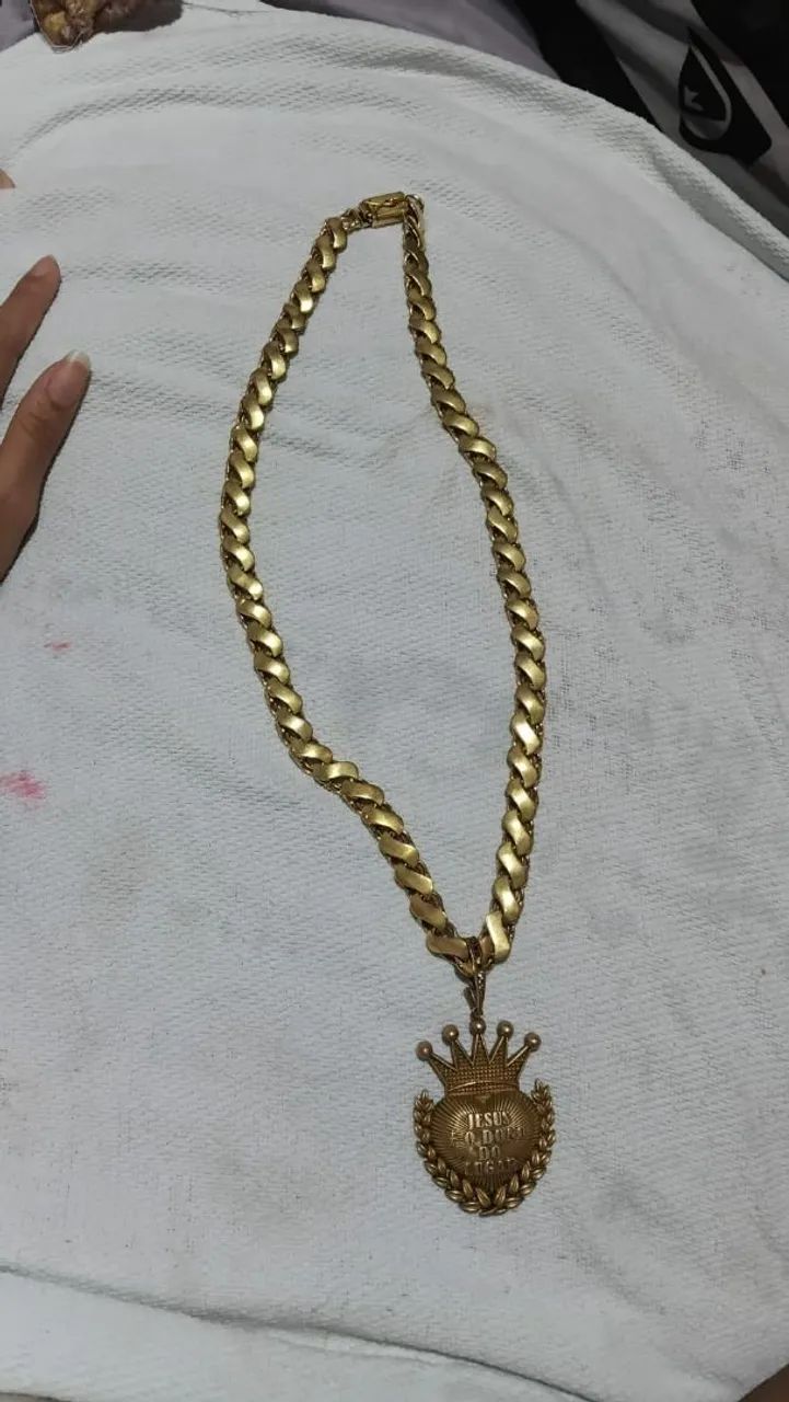 Corrente Com Pingente Moeda Antiga