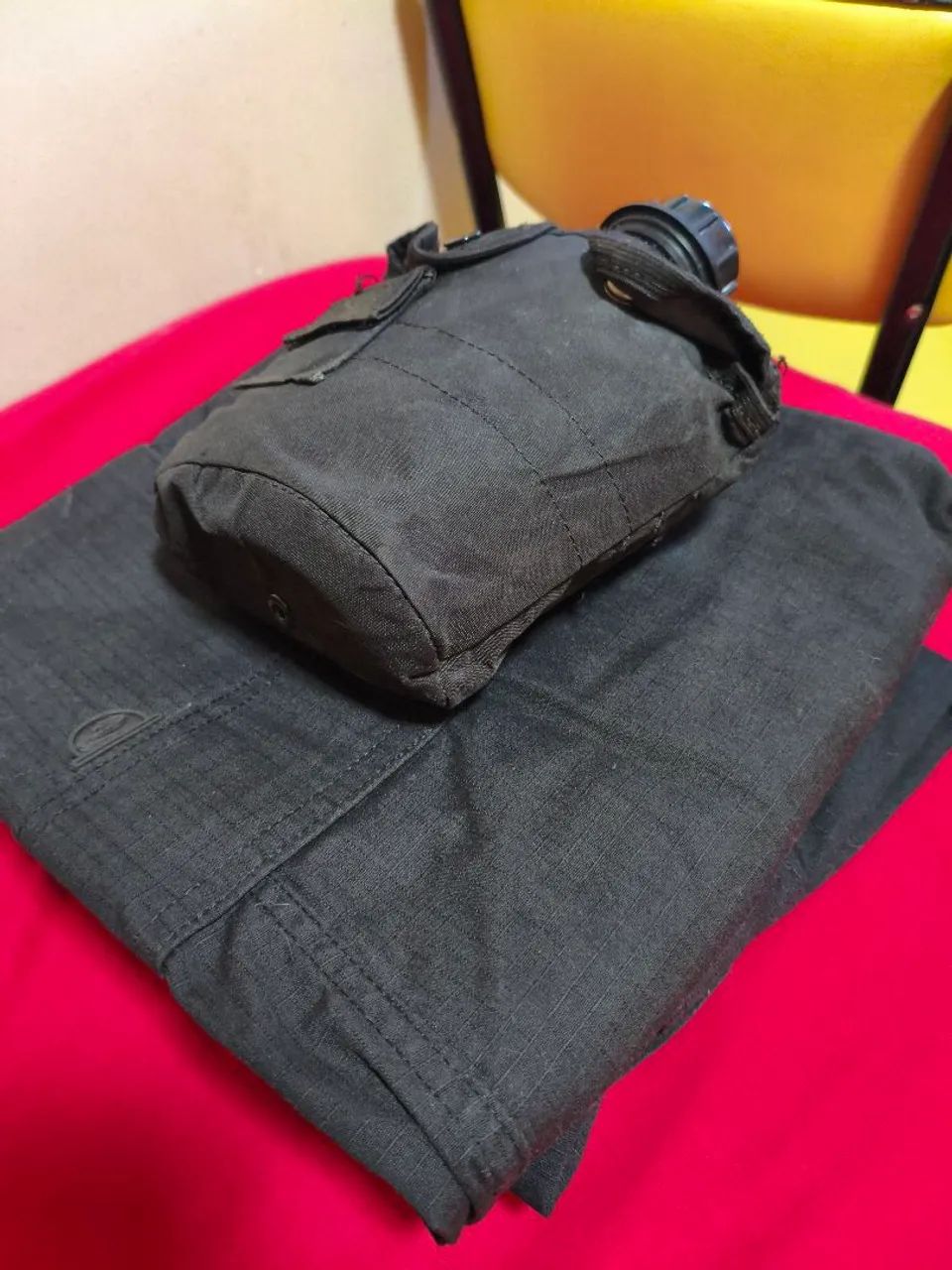 Kit: 2x calça tática preta + cantil + porta cantil preto - Foto 2
