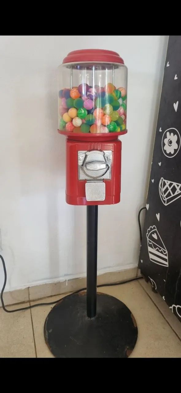 Máquina De Bolinha Pula Pula  + Pedestal Redondo Vending Machine  + 400 BOLINHAS GRÁTIS  - Foto 2