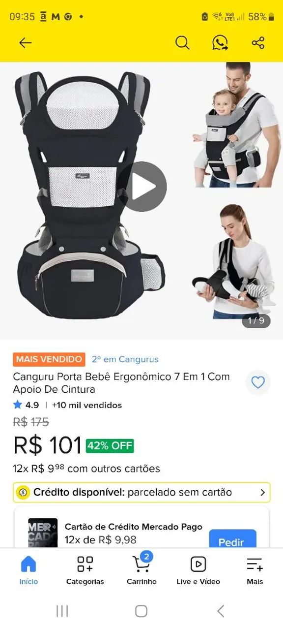 Canguru porta bebê  - Foto 3