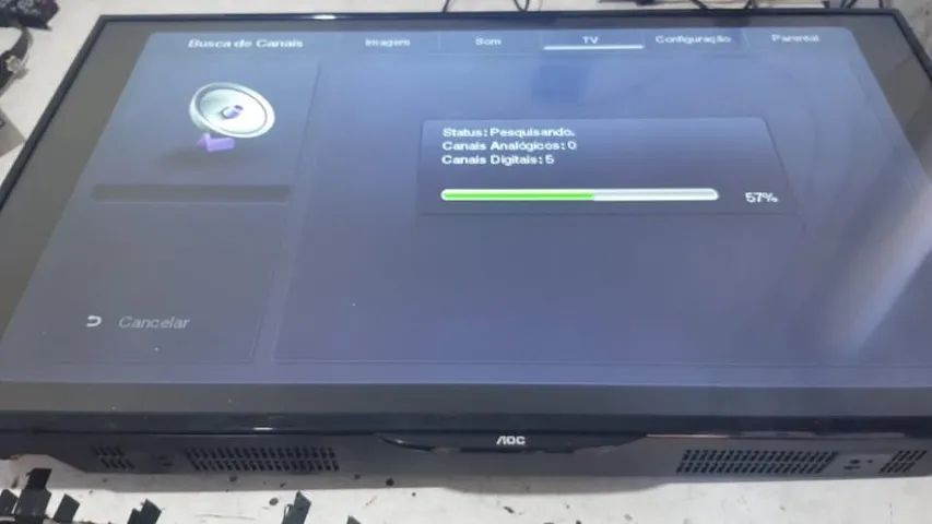 tv aoc led 43 polegadas com conversor integrado nao e smart - Foto 2