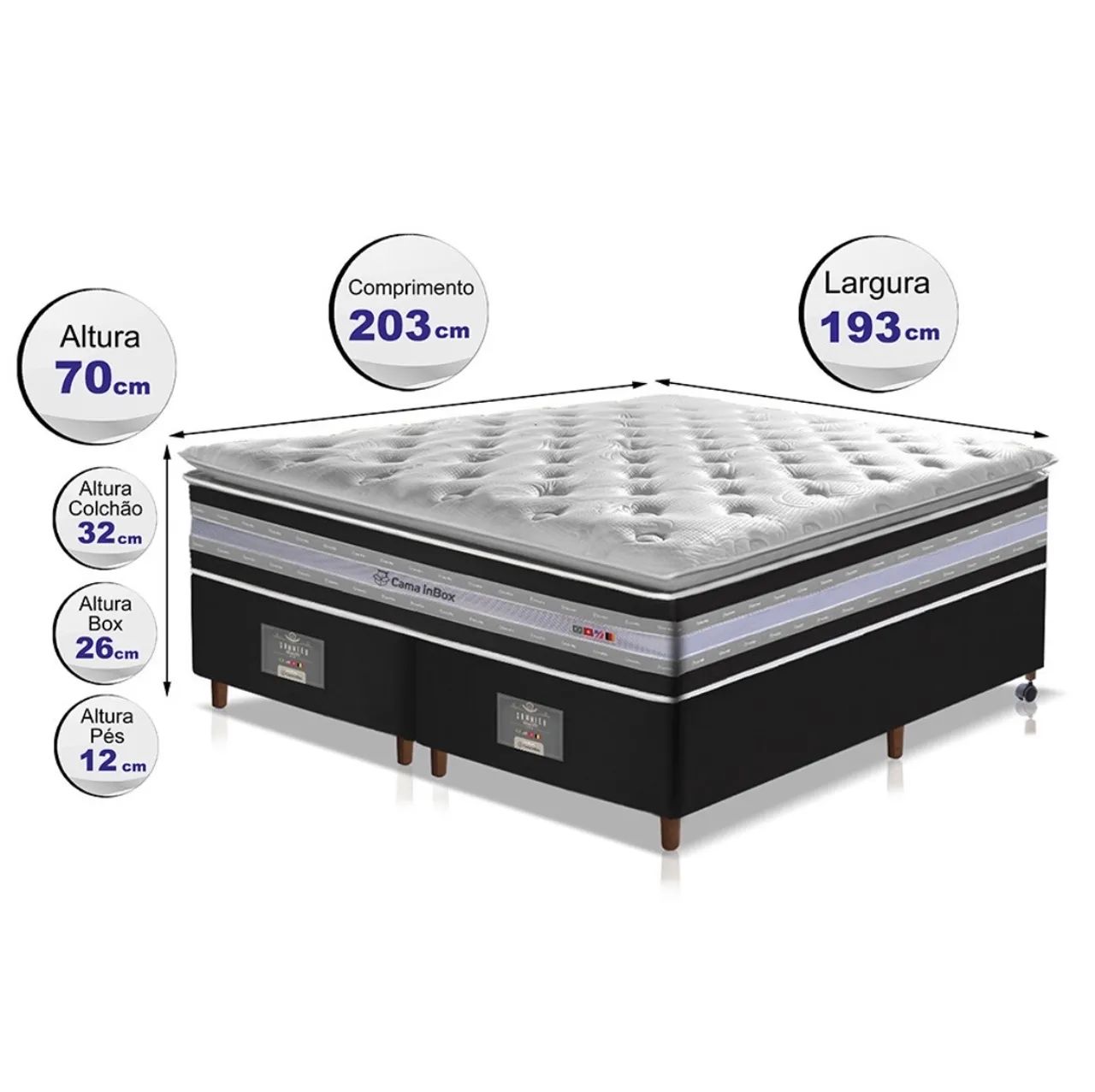 CAMA E COLCHÃO KING SIZE - Foto 4