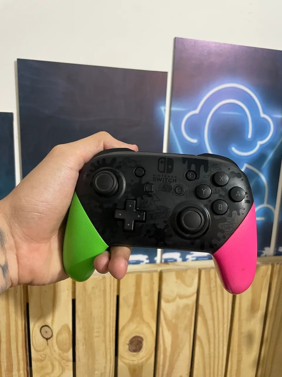Nintendo Switch Pro Controller Splatoon 2 Original - Foto 2