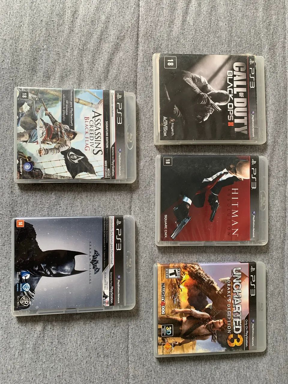 5 Jogos de ps3 originais, funcionando perfeitamente 