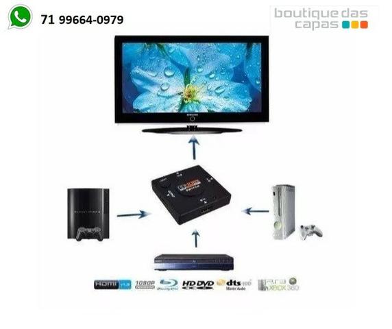 Switch Divisor Hd Hub Hdmi 1.3 Splitter Divisor 3 Portas 3d