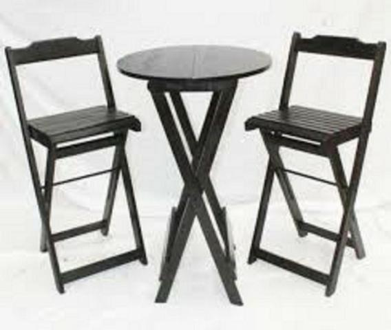 Conjunto mesas e cadeiras dobraveis e bistro para bares e restaurantes - Fabricamos - Foto 4