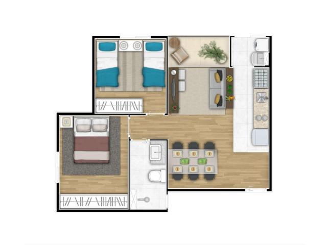 Código MA24 = Apartamento 50M² 2 dorms, varanda, 1 vaga. Vista Alegre II - Foto 6