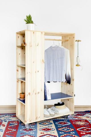 Arara closet de madeira de pinos e mdf