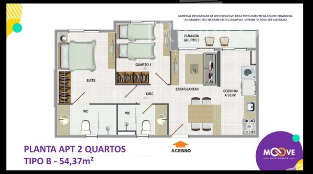 NZ - Apartamento na Planta/ 2 e 3 Quartos/ Elevador/ Porcelanato - Foto 4