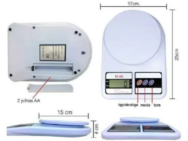 Balança Digital de Precisão Eletrônica 1g a 10kg Cozinha Dieta Comércio - 59 - Foto 4