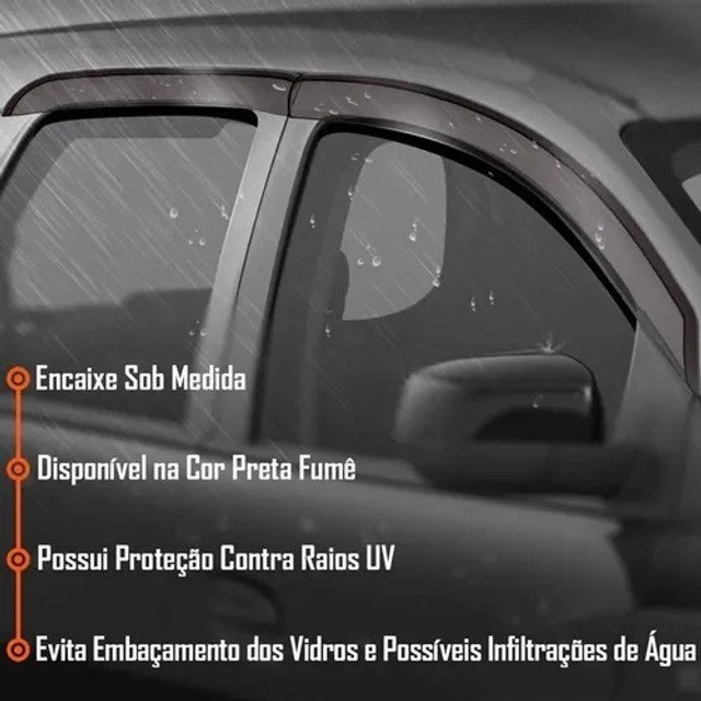 Calha Chuva Defletor Fumê Chery Celer Hatch 2014 / - Foto 3