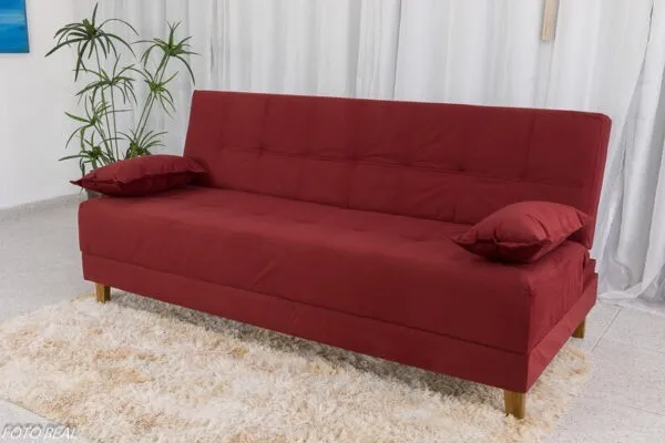 Promoção! Sofá Cama Casal Arpoador Vermelho Frete Grátis - Até 12x