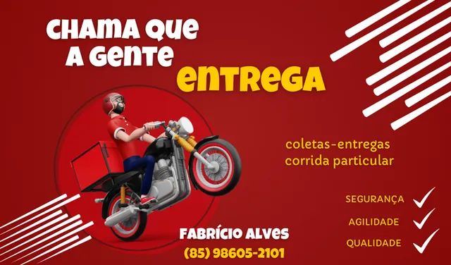 Serviço de Entrega de Moto boy com Moto de Corrida e Entregador