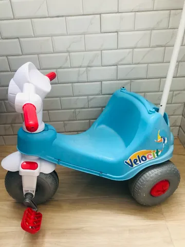 Triciclo Motoca Velotrol Para Crianças Infantil Velocípede Empurrador  Dinossauro